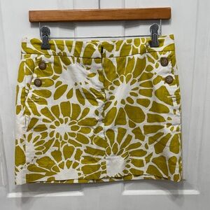 J. Crew Mini Skirt in Yellow and White Floral